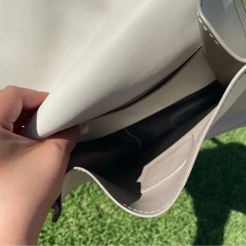 EUC Anne Klein Off-White Ava Faux Leather Backpack Bag - Picture 9 of 17